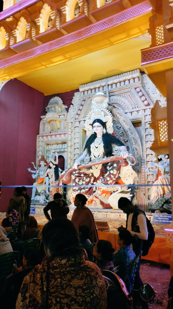 dblab_endophyte's tweet photo. Saraswati Puja tomorrow (14.02.2024)... Day before a pandal at College square, Midnapore https://t.co/Lx2RDsw6fG