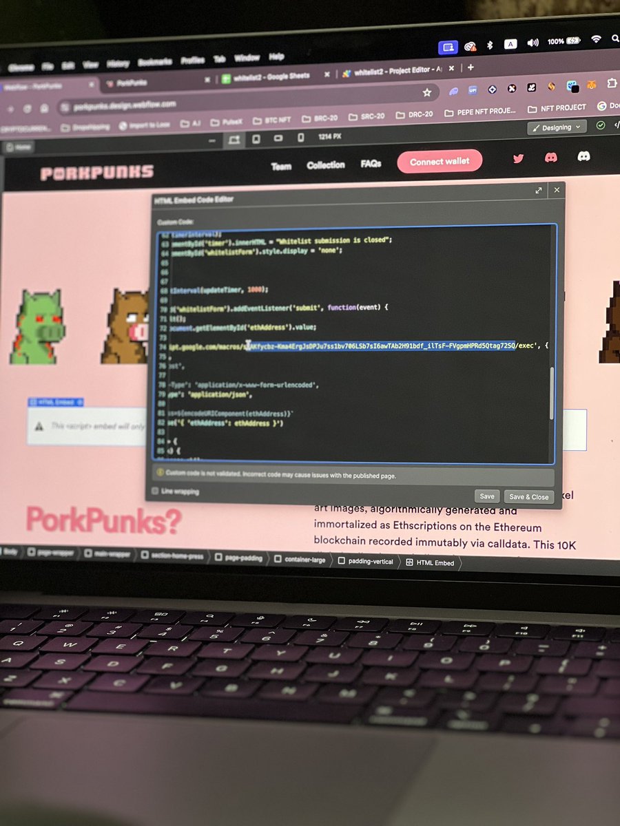 PorkPunks (Minting Soon..) (@porkpunks) on Twitter photo Behind every #PorkPunks masterpiece, there’s a pixel-packed process! 🖥️💻 Coding away to bring our digital sty to life. The website’s baking up nicely and we can’t wait to serve it to you! 🐷 #ethscriptions Behind every #PorkPunks masterpiece, there’s a pixel-packed process! 🖥️💻 Coding away to bring our digital sty to life. The website’s baking up nicely and we can’t wait to serve it to you! 🐷 #ethscriptions