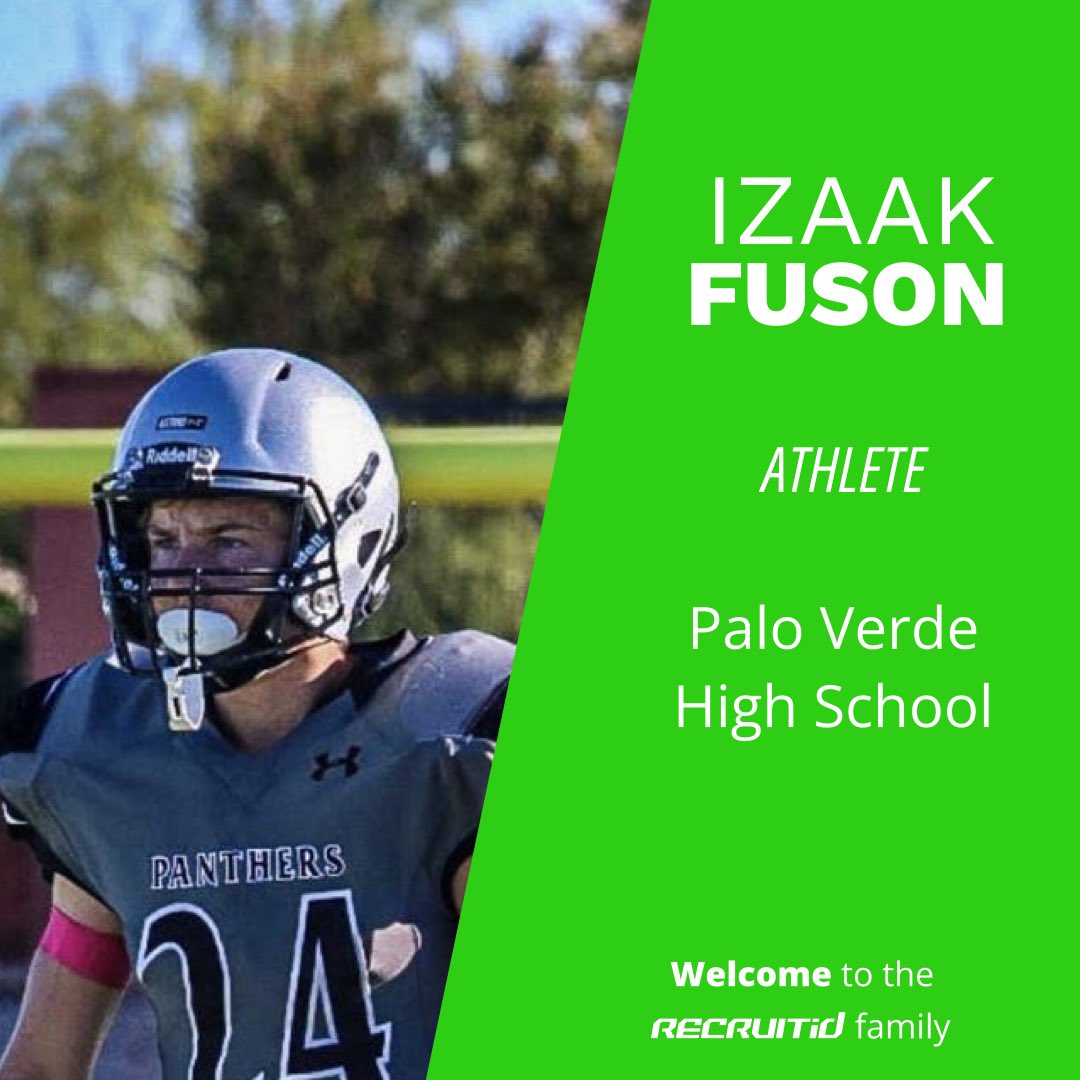 RECRUITid (@_recruitid) on Twitter photo 🚨 New Athlete Alert 🚨
Welcome Izaak Fuson to the RECRUITid family! 🤝
<a href="/rollpalo/">Palo Verde Football</a> ⚫️🟢
Visit the site below to view his athlete profile 👇
recruitid.net/p/dJMCqfJk/Foo… 🚨 New Athlete Alert 🚨
Welcome Izaak Fuson to the RECRUITid family! 🤝
<a href="/rollpalo/">Palo Verde Football</a> ⚫️🟢
Visit the site below to view his athlete profile 👇
recruitid.net/p/dJMCqfJk/Foo…