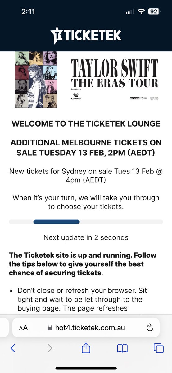 JustBreeTW's tweet photo. 🎶 All you’re ever gonna be is mean 🎶 @Ticketek_AU 

#taylorswift #TaylorSwiftErasTour #ticketek #ticketekmarketplace https://t.co/4TBVjP7JIY