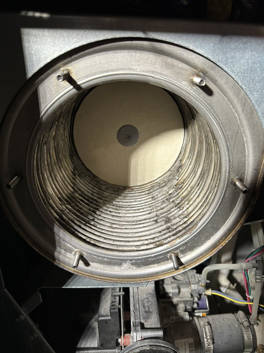 Check out the before and after from this boiler service today. The customer had been running out of hot water very fast. We replaced the aquastat (like a thermostat but for water), the ignitor, and cleaned it up real good. Now it is purring like one of Taylor Swifts cats.