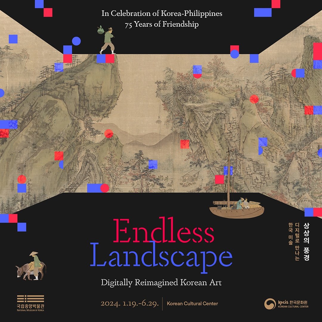 theoppaislife's tweet photo. Korean Cultural Center <Endless Landscape: Digitally Reimagined Korean Art> Exhibit 🎨✨
🗓 January 19 - June 29
10AM-4PM, Mondays-Saturdays
🎫 NO REGISTRATION and NO ENTRANCE FEE
📍 Korean Cultural Center, Bayani Road, Taguig
#EndlessLandscape #KArt #KCCPhil https://t.co/tZ3elY44ux