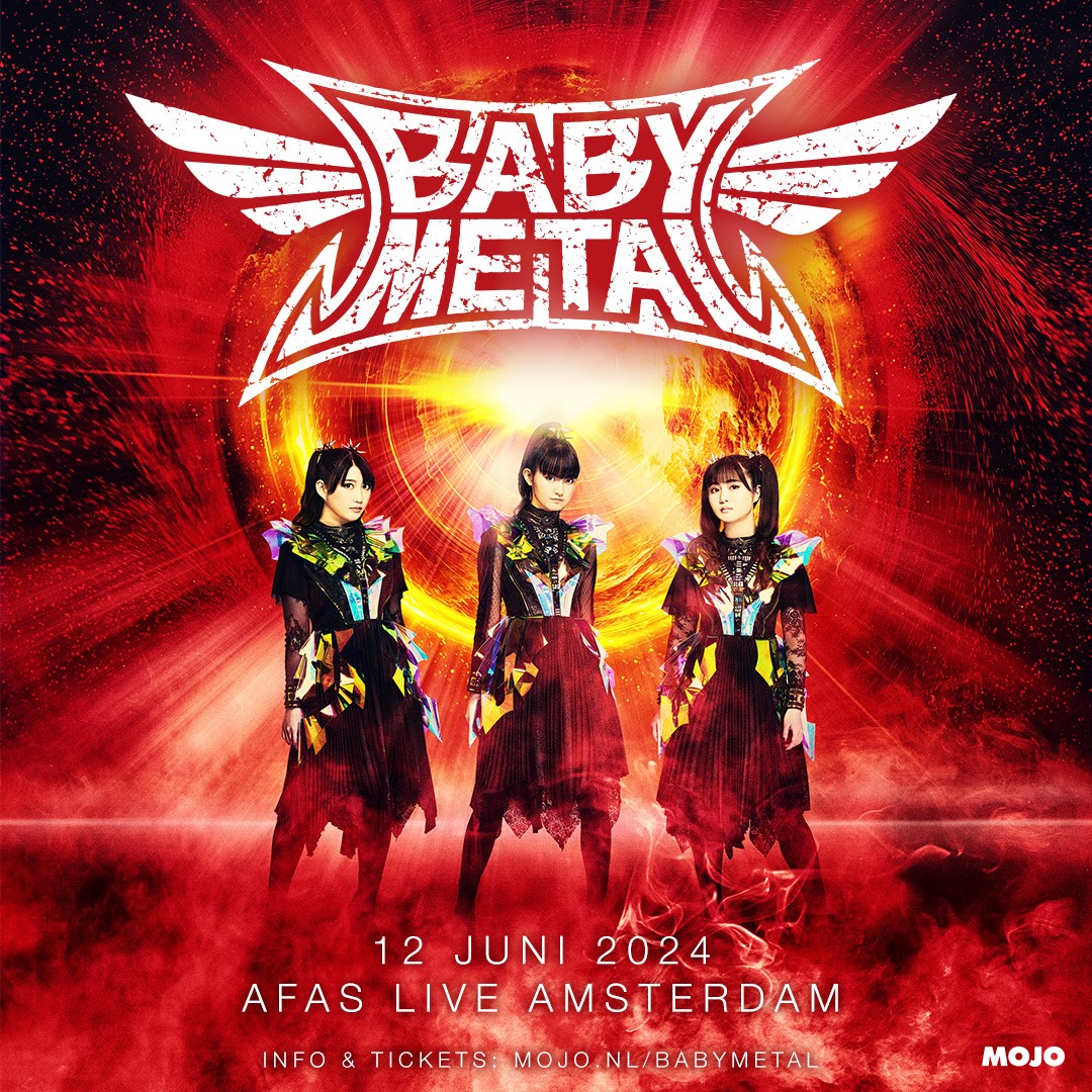 BABYMETAL_JAPAN's tweet photo. BABYMETAL's headline show in Amsterdam, Netherlands is confirmed!!😈✨

🔖DATE：June 12, 2024
🔖VENUE：AFAS Live

⬇️Ticket Sales🎫
From Fri 16 Feb 10:00am CEST
https://t.co/Y8dDZHDqsG

#BABYMETAL #AMSTERDAM https://t.co/aI95Qa6RT1