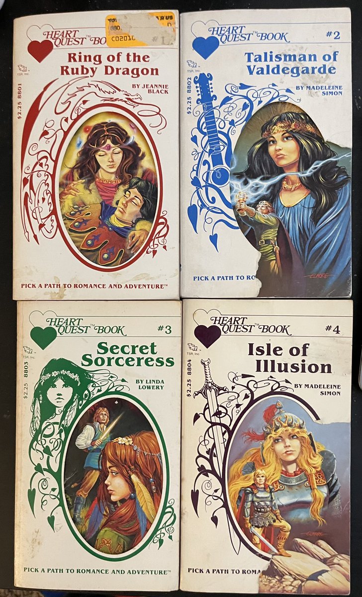 A new book for the collection! #2 in the TSR HeartQuest CYOA #DnD Romance series!
Talisman of Valdegarde by Madeleine Simon, sweet cover by Larry Elmore, and illustrated by Jim Holloway!

I now have the first 4! Not sure what it’s worth but I love it. This one was hard to find!