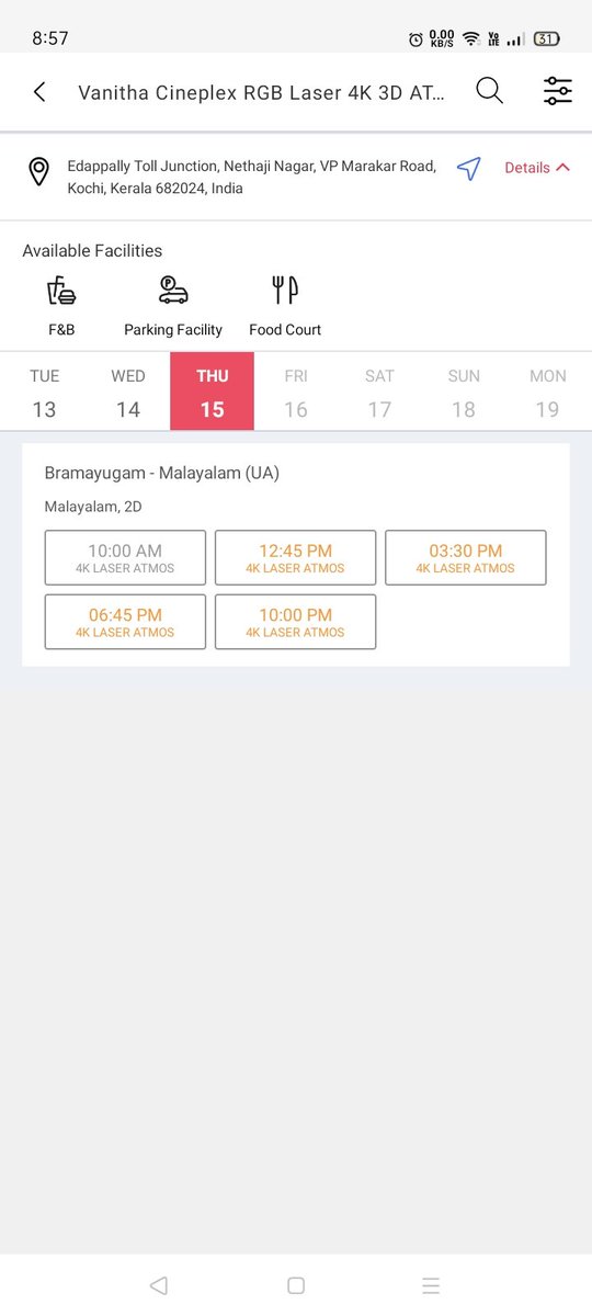 Vanitha theatre FDFS sold out and rest shows are almost sold out
#Bramayugam #BramayugamFromFeb15 🔥🖤