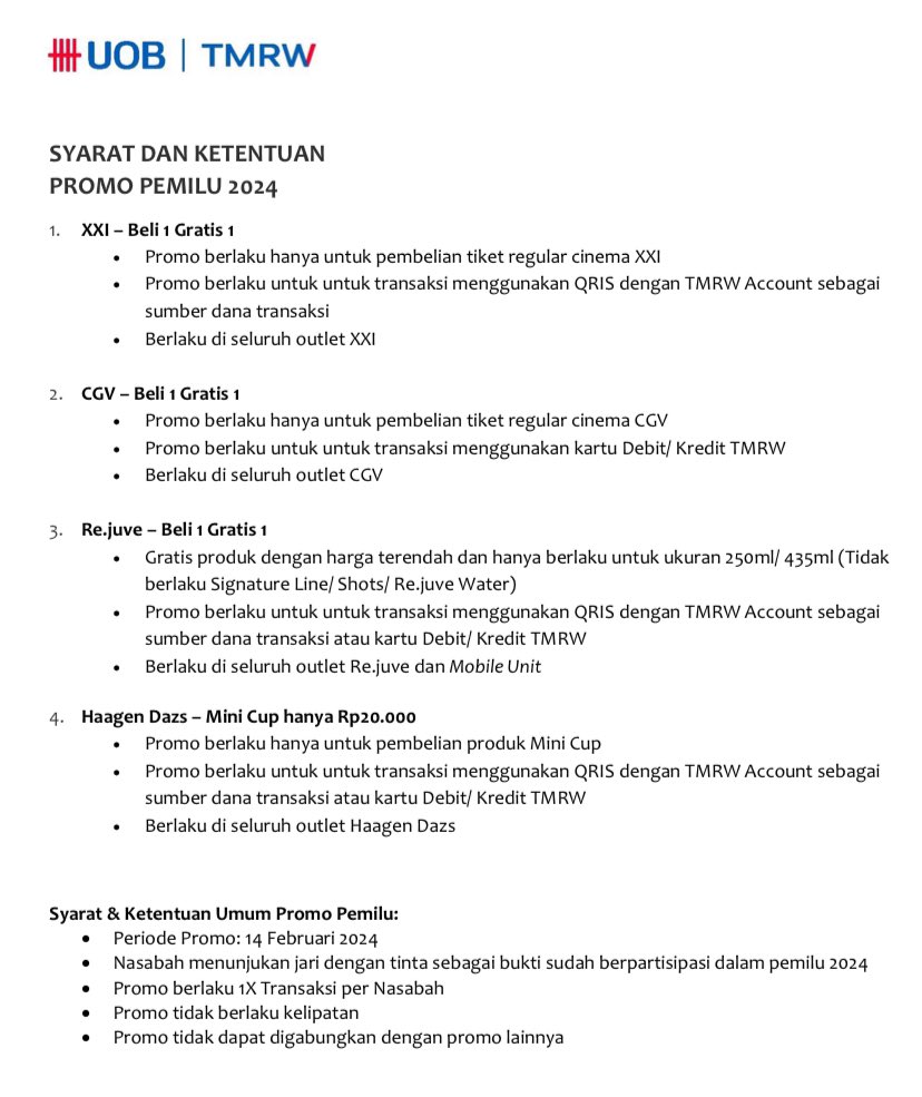 slhxchy's tweet photo. @RacunBelanja Nambahin promo tmrw buat pemilu besok mincun https://t.co/ixXhsmmmPi
