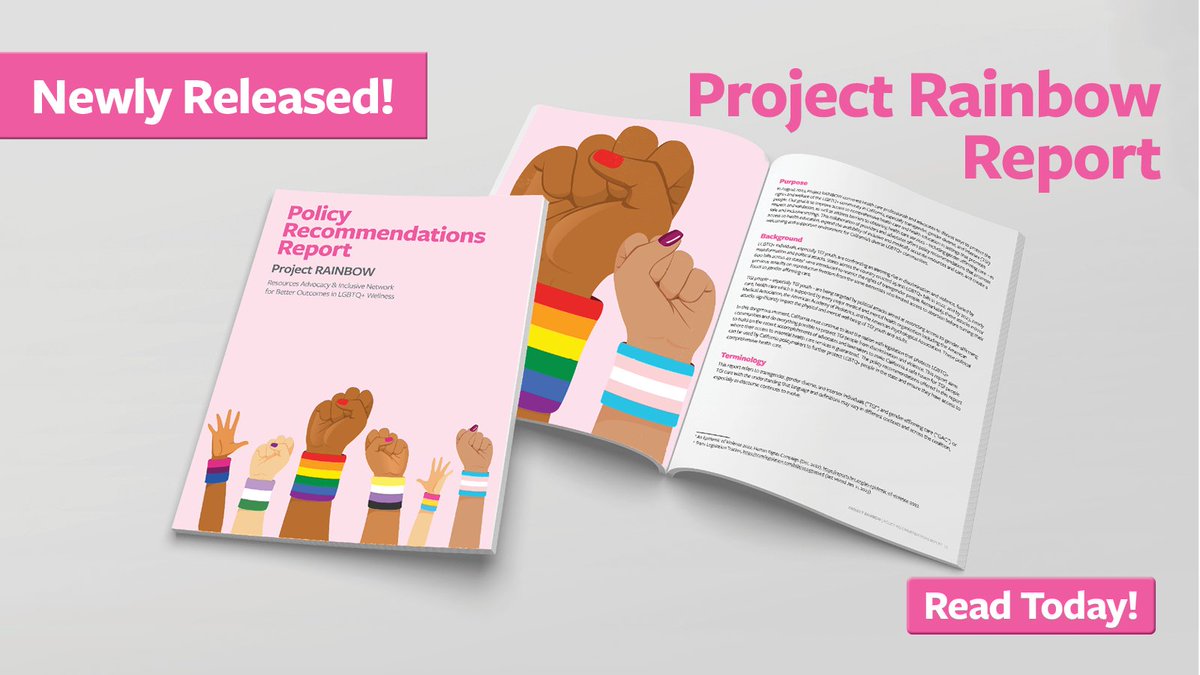 eqca's tweet image. NEWS: Proud to stand with #ProjectRAINBOW as they release vital recommendations for equitable health care access for #TGI individuals. Together, let’s ensure California leads the way towards inclusive health care. issuu.com/equalitycalifo…