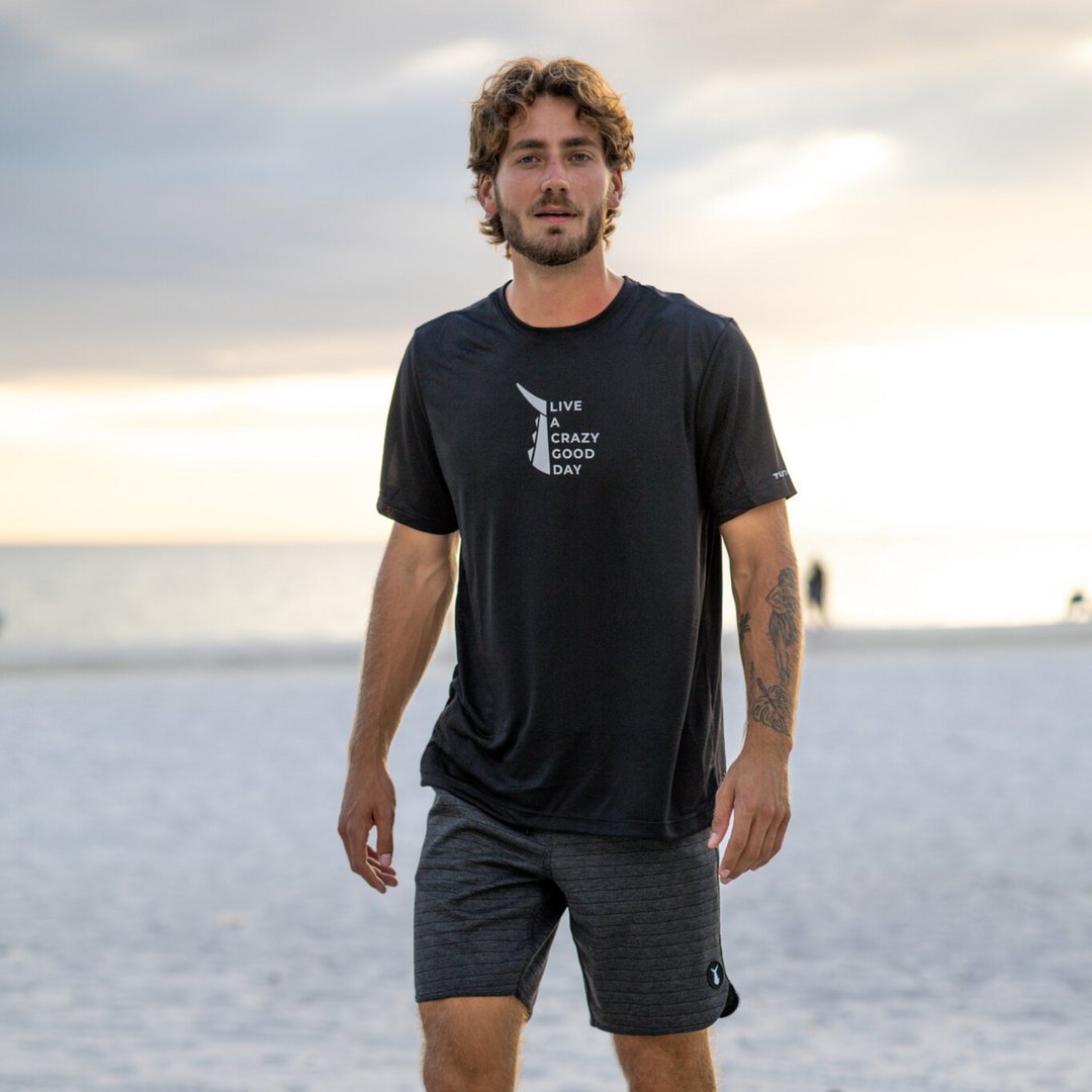 Tunaskin Laze Shorts are our go-to for easy-to-wear comfort whether you're out for a run or hanging out in the evenings! Find them in Charcoal and Light Gray at Tunaskin.co or in one of our store locations!  #tunaskin #liveacrazygoodday