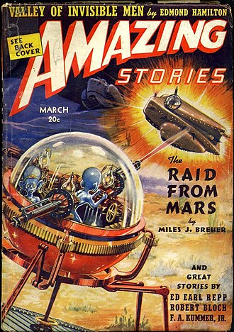 Did you know? When editor Hugo Gernsback started in 1926 the first #scifi magazine @AmazingStories0 ,he was soon faced with a shortage of authors. In 1927, Miles J. Breuer, a physician of Czech origin in Nebraska, joined the magazine. Let's talk about it: bit.ly/3HWnwt1