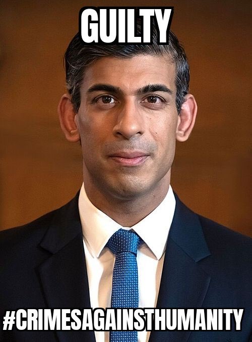 DarrenPlymouth's tweet image. Retweet if you think Rishi Sunak should resign with immediate effect.

He is a criminal responsible for the deaths of 1000s of people, he actually profited from the vaccine that killed them.

Recently seen on GB News trying to convince the public to vote for him again.…