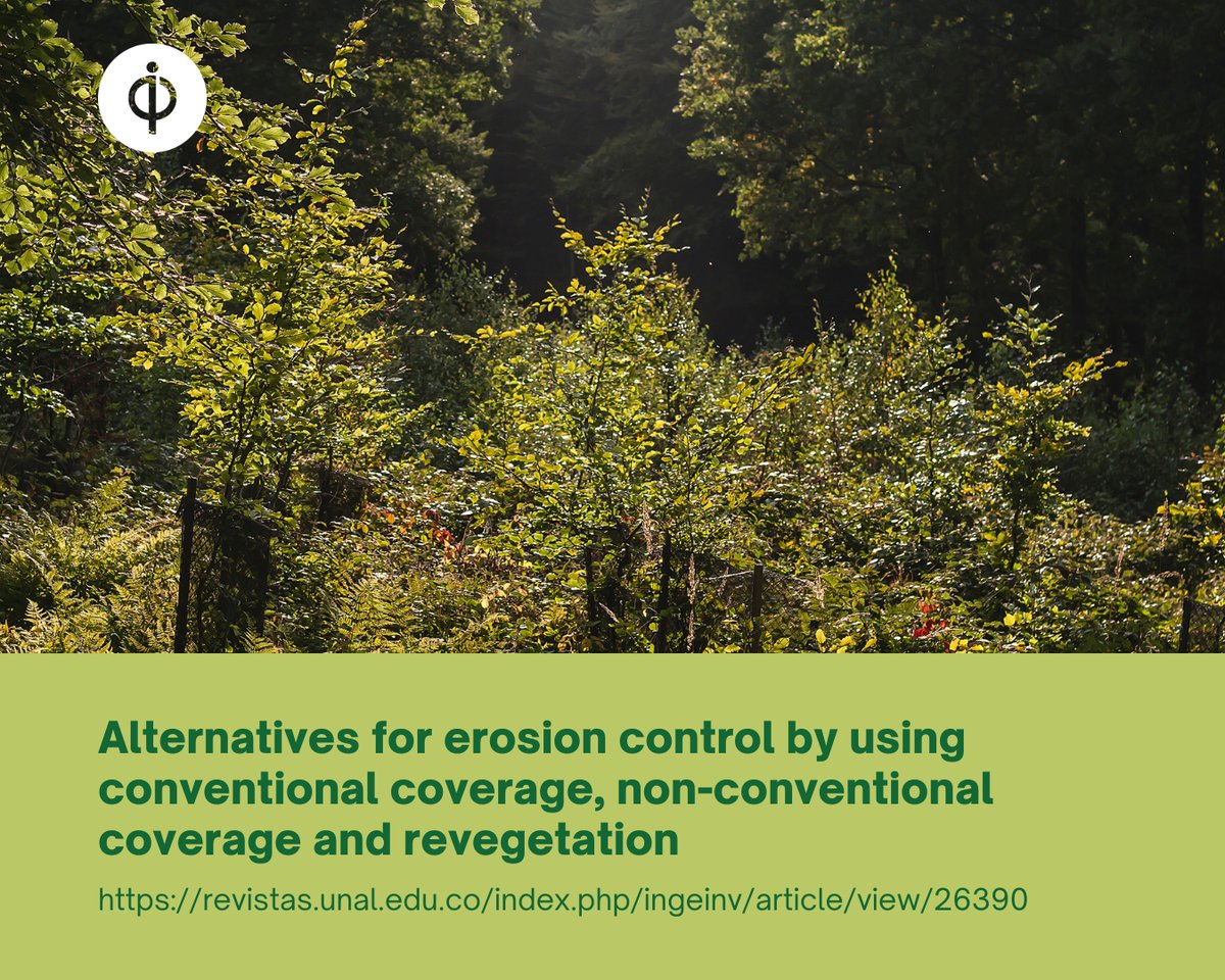 Innovative erosion control techniques reveal promising results! 🌳🌧️ From vetiver grass to geotextiles, discover how different materials can significantly reduce soil loss and support revegetation efforts. revistas.unal.edu.co/index.php/inge… #Sustainability #SoilConservation #EcoEngineering