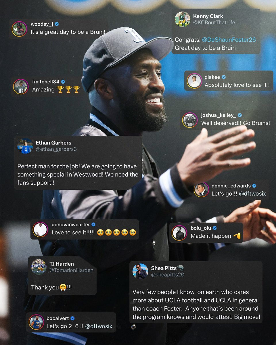 UCLAFootball's tweet photo. Messages of support are pouring in for Coach Foster! 💙💛 #GoBruins https://t.co/R3jYQTyjse