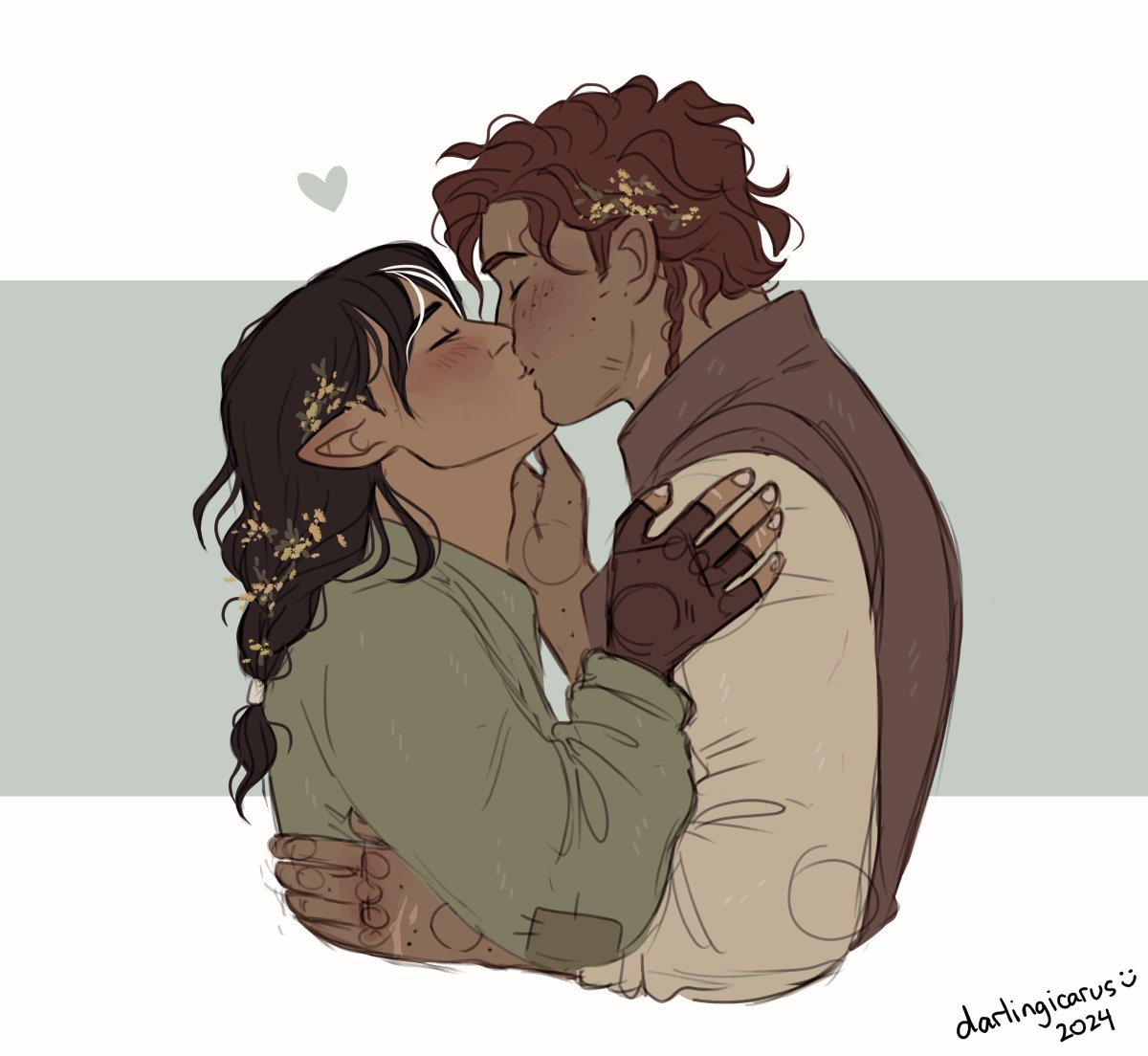 darlingicarus's tweet photo. cian and his blacksmith boy for #ockissweek 🌸
#ockiss24 #art https://t.co/opLE9y5NcR
