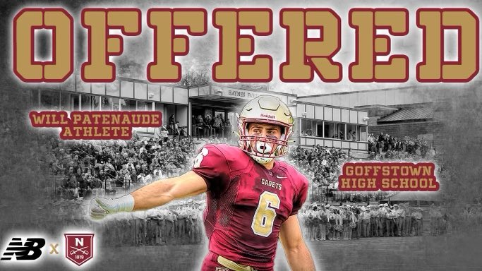 Blessed to receive an offer from Norwich University, thank you <a href="/THEcoachRussell/">Bill Russell</a> <a href="/CoachPJ_Arcuri/">P.J. Arcuri</a> and the rest of the staff for everything