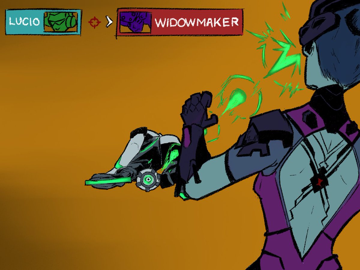 goobyisdrawing's tweet photo. Going 14 and 10 for the clip 

#OverwatchFanart  #lucio #widowmaker https://t.co/6qGItvEBkf