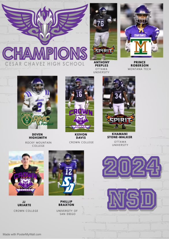 CChavezFB's tweet photo. Want to kick the week off by once again congratulating these young CHAMPIONS on their commitment to the next level! We still have a few more in the 24 class! ππ©Ά
#RecruitChavez https://t.co/a1EgHYt6It