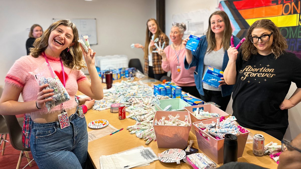 OmahaWomensFund's tweet photo. We're all about advocacy AND action! ⚡️

Today, we packed period products for @access_period and we submitted testimony in support of LB 1050 so that all students can have access to free period products in school restrooms. #NEleg https://t.co/3yGY0ba1FC