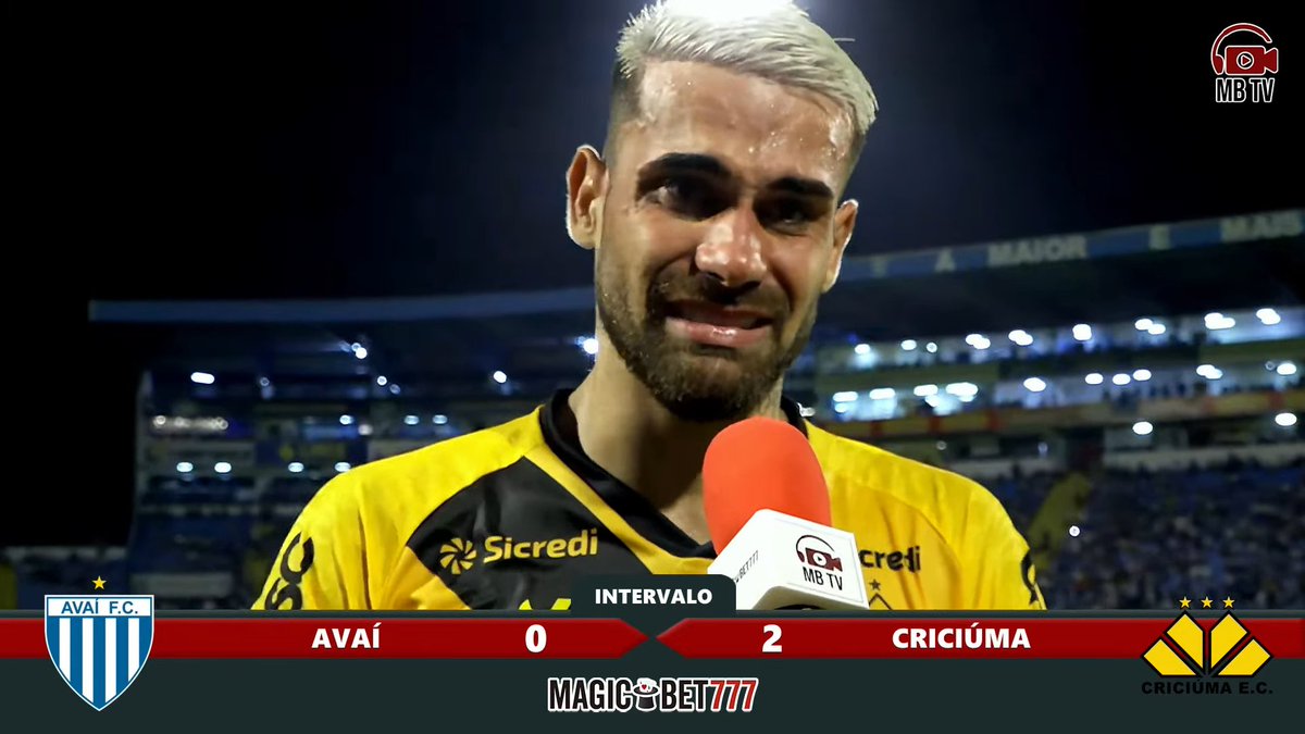 Autor de gol no clássico contra o Avaí, Felipe Vizeu, do Criciúma, se emociona após falecimento do pai:

"É um mix de sentimentos. Antes do jogo eu tive a notícia do falecimento do meu pai. Um cara que sempre me apoiou desde os 4 anos de idade, sempre me levou pra escolinha,
