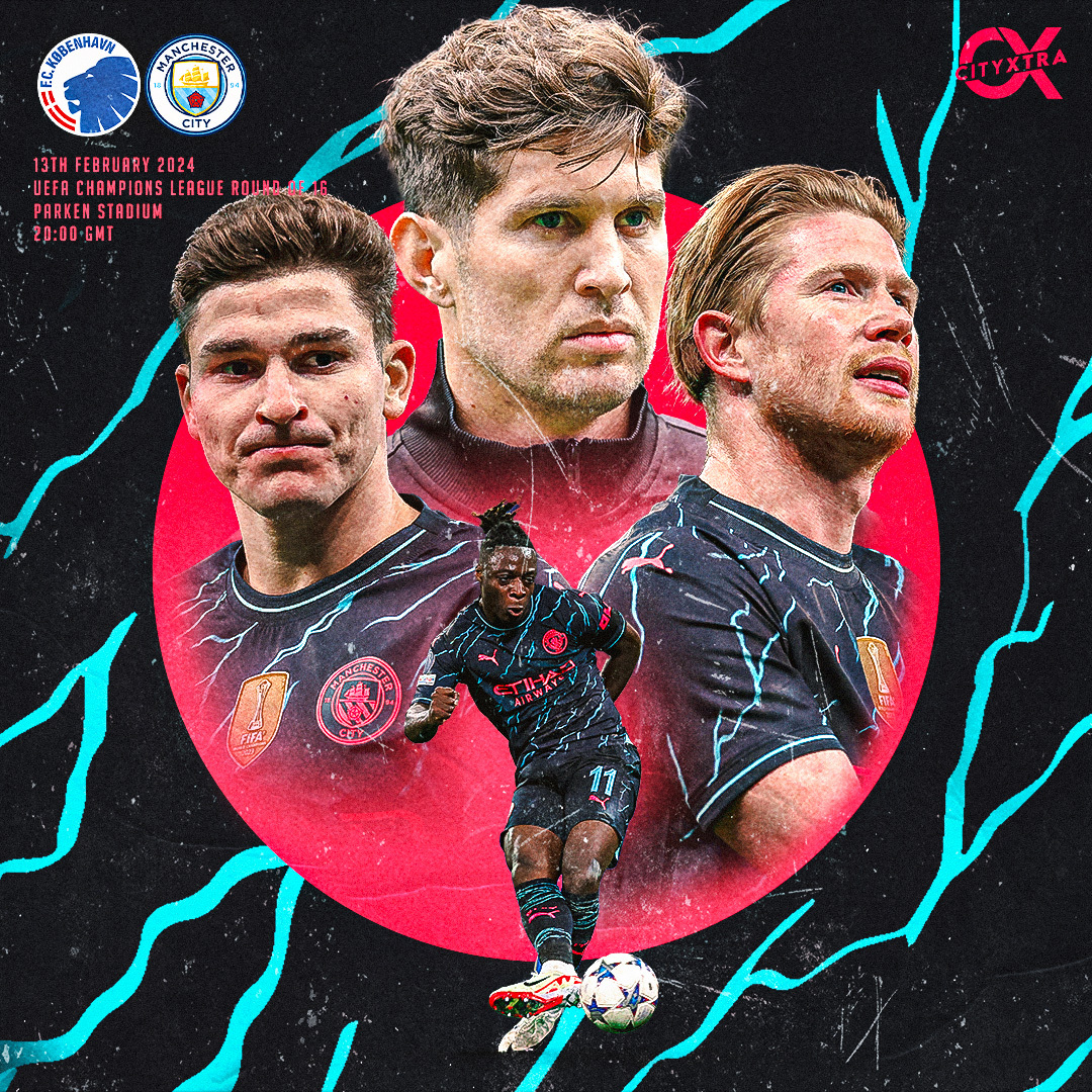 City_Xtra's tweet photo. 𝗜𝗧'𝗦 #UCL 𝗠𝗔𝗧𝗖𝗛𝗗𝗔𝗬!!!

🏆 UEFA Champions League
🔁 Last-16, First-Leg
🏟️ Parken
🆚 @FCKobenhavn 
⏰ 20:00 KO UK
📺 TNT Sports 1 https://t.co/LmCwxKqQJe
