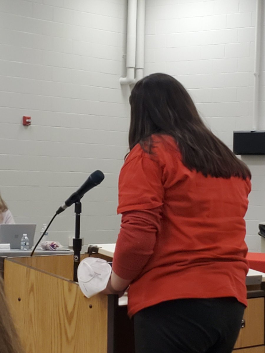 Hoosier47906's tweet photo. #WLCSC School Board: Rachael Sandberg - teacher, parent, and chair of the principal search committee, she serves the 80% of the HS that are #WLEA members. Speaking in favor of the process! https://t.co/OCR3YKPQrH