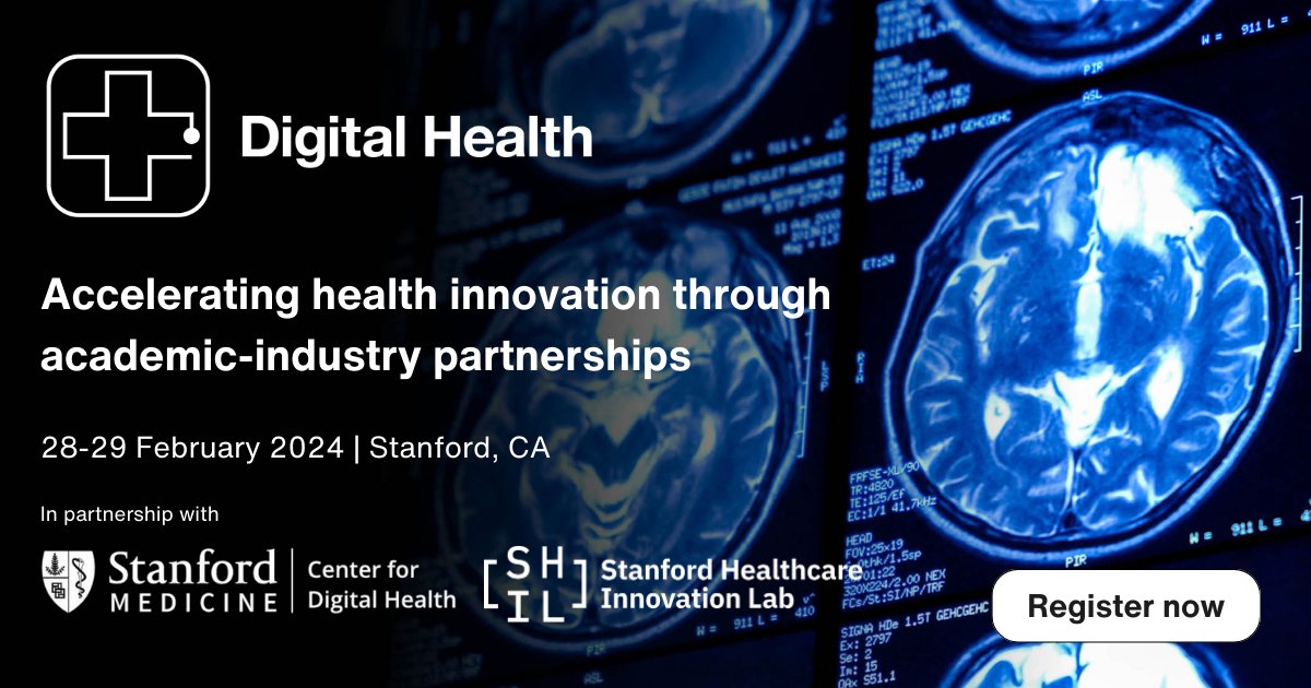 Have you secured your spot for the #DigitalHealth summit, co-hosted by Stanford CDH &amp; <a href="/StanfordHIL/">Stanford Healthcare Innovation Lab</a>? Don't miss out on this global event organized by @THEworldsummits. Register today: bit.ly/3vL7ijV