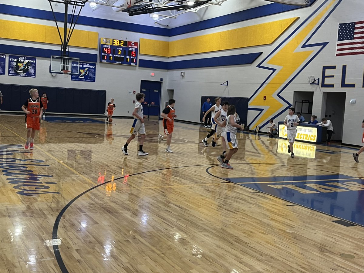 PhiloAD's tweet photo. 7th Grade Boys Finish the Season 16-0. They get the win over Meadowbrook 44-24. Great job guys! https://t.co/Hwe7tUh8Fa