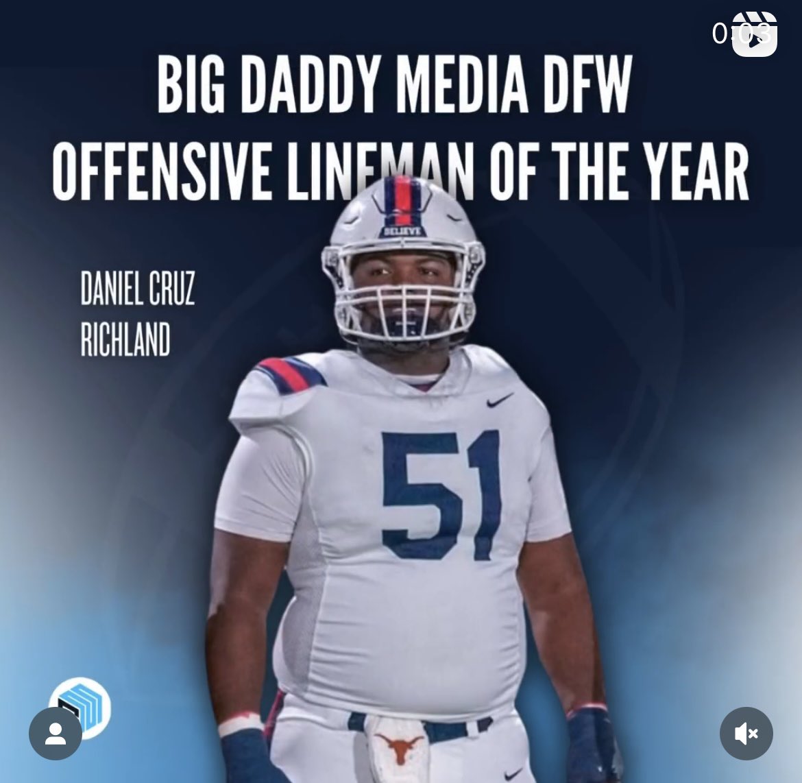 Congrats to our @BigDMedia19 @GMsportsmedia1 DFW All Area Football Utility Player Of The Year and Offensive Lineman Of The Year in 2023! Aledo’s @dak3ys and Richland’s @DanielCruz_51 ! #txhsfb @Gosset41