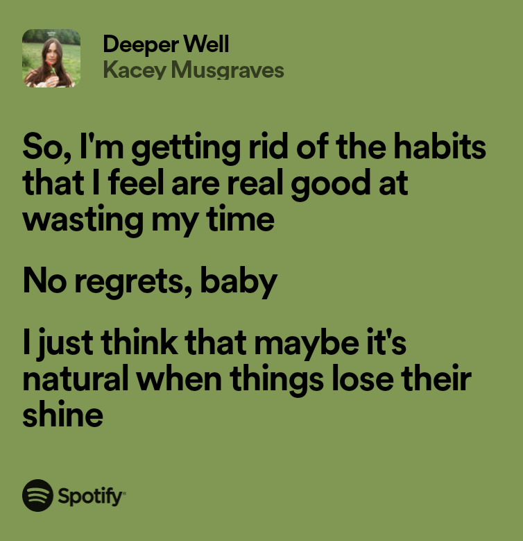 LoganKopp629's tweet photo. I just feel like Kacey Musgraves is about to put out a huge record, this single is great.

https://t.co/xcvqUHAshk https://t.co/WQRzKluPxO