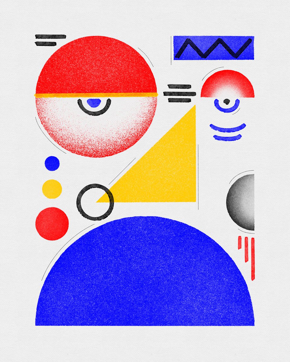 aarondemant's tweet image. GN

‘Low Battery’ 🪫 (2023) 1/1
1 sol on @exchgART 

Exploring geometric composition communicating human expression with limited colour. 
Intentional decaying, creating texture, depth and removing cleanness, which symbolises imperfection, creating ties to human fragility.

🔗 ⬇️