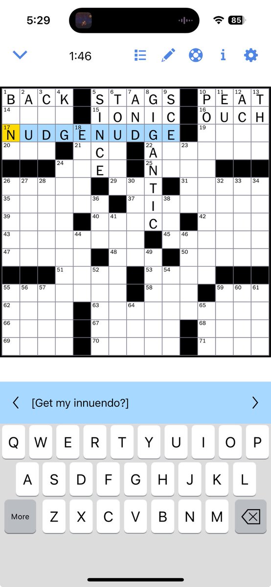 ScoopCarp's tweet photo. Hey, ⁦@EricIdle⁩, you made the crossword! https://t.co/D2KJSz5c2J