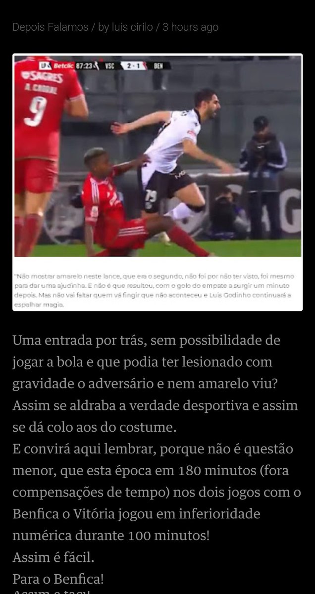 Real_kinglizard's tweet photo. Nem sou eu que o digo.
Mas é tão claro...
#vfcslb https://t.co/aNz6dFjYVc
