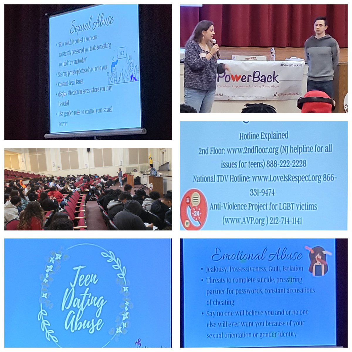 We would like to thank members of the Power Back organization for coming to speak to our junior class this morning about teen violence and different forms of abuse. It was a powerful message and important conversation to have with teens.