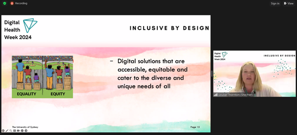UNSW Tyree IHealthE (@tyreeihealthe) on Twitter photo 🌟#DigitalHealthWeek24 is officially underway! Across the three days, an opportunity for hundreds of digital health researchers, clinicians, and community to explore the theme of "Inclusive by Design".
Wonderful opening today from our Chair <a href="/Louise_Thornton/">Dr Louise Thornton</a> 🌟#DigitalHealthWeek24 is officially underway! Across the three days, an opportunity for hundreds of digital health researchers, clinicians, and community to explore the theme of "Inclusive by Design".
Wonderful opening today from our Chair <a href="/Louise_Thornton/">Dr Louise Thornton</a>