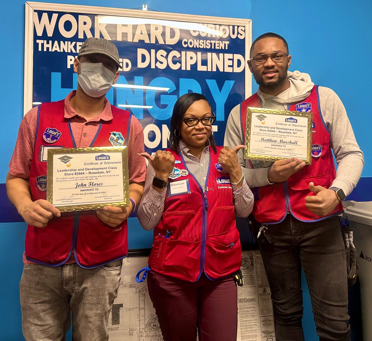 Congratulations To My Department Supervisors For Graduating From Their Leadership And Development Class !🏆🥇I Am Honored To Be Your Leader ! Continue Being Great And Remain Hungry To Win ! #Lowes2664 #HungryToWin #1Team1Dream @Houghton1366 @SamCharles07 @Matt2664 @JohnFlores2664