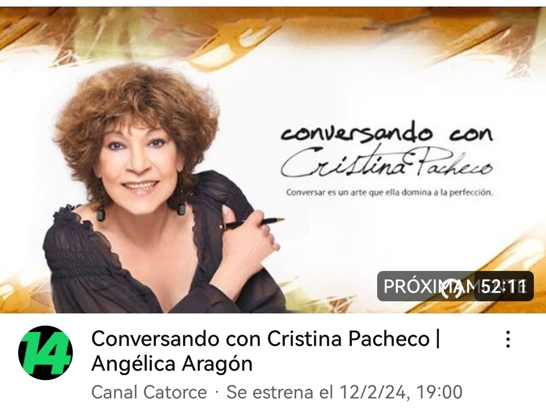 Aviso al #fandom de nuestra #AngélicaAragón que hoy estará disponible la entrevista que le hizo la recordada #CristinaPacheco
7:00 pm hora de la Ciudad de México ❤️

@Mayrika_83