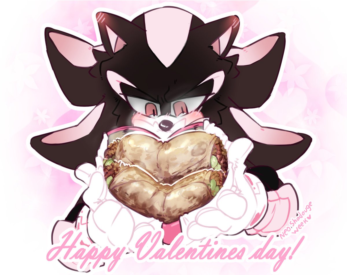 NeoShadougeWeek's tweet photo. 🤍🖤Happy Valentines day!🖤🤍
They do say food is the way to a girls heart. 

#Shadouge #ShadowTheHedgehog #RougeTheBat https://t.co/P5ZIgcgnb7
