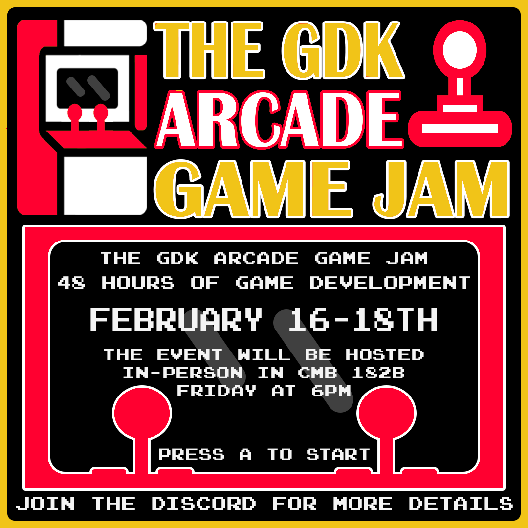 GameDevKnights's tweet photo. Hey GameDev Knights!

We have our Arcade Game Jam coming up this Friday that will consist of 48 hours of arcade game development madness. The event will begin this Friday at 6pm in CMB room 182B on the UCF Downtown Campus. https://t.co/YsnoSVeiQe