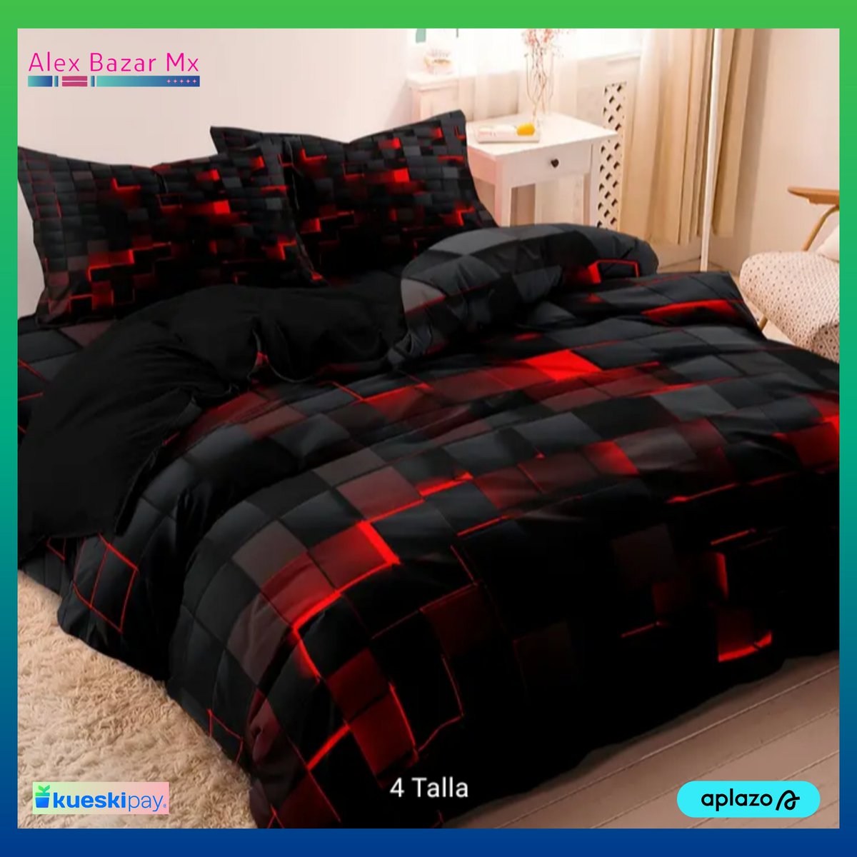 abazarmx's tweet photo. Juego de Sábanas + Edredón Nórdico Cubo Rojo

Detalles del producto

Tamaños: Individual, Matrimonial, Queen Size y King Size.

Más detalles en nuestra tienda en linea. 🤗

 #edredones #sabanas https://t.co/HcQQOylPYN