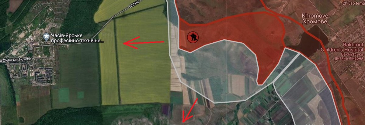Gabriele_M24's tweet photo. 🇷🇺West #Artemovsk
#Russian army advances, taking full control of the Popovsky area.
The distance to the city of #ChasovYar is just over 1 kilometer.
The distance also reduced on the north side of the village of #Ivanovsky
#Russia #FreeDonbass #FreeDonetsk https://t.co/wMy47gQ0x9
