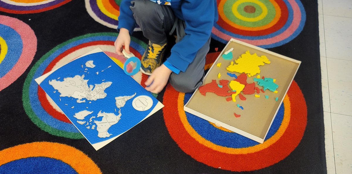 MsJohnsonCSD17's tweet photo. Went thrifting this weekend and found a continent puzzle. I immediately knew one of my students would LOVE it. Safe to say student LOVED it!!! I love finding my students interests and incorporating them into the classroom! https://t.co/6EAsOWrPJX