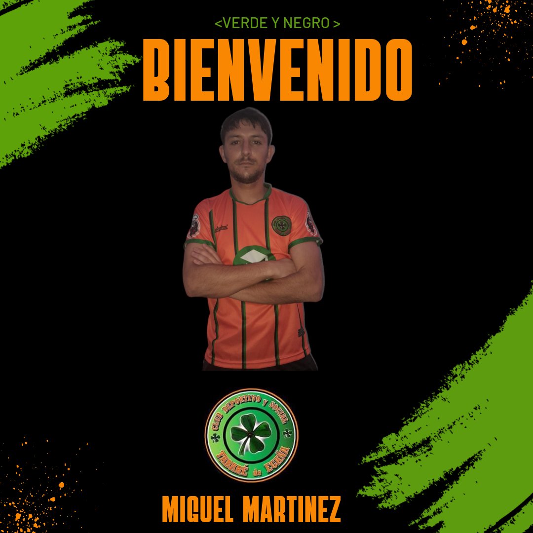 ◾️Les informamos que se suma al plantel Miguel Martinez delantero que viene de Peñarol de la ciudad de Mercedes.

◾️Le damos la bienvenida y le deseamos una temporada repleta de alegrías. 

《VERDE Y NEGRO》