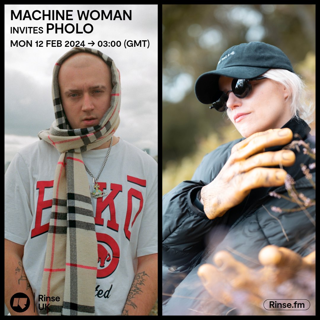 LIVE: @mmachinewwoman invites @pholouk on rinse.fm + 106.8 FM #RinseFM