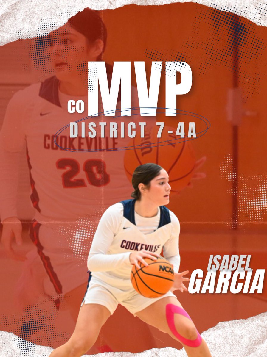 Congrats to Senior, Isabel Garcia, on being named the District 7AAAA co-Most Valuable Player!! #ladycavs #mvp