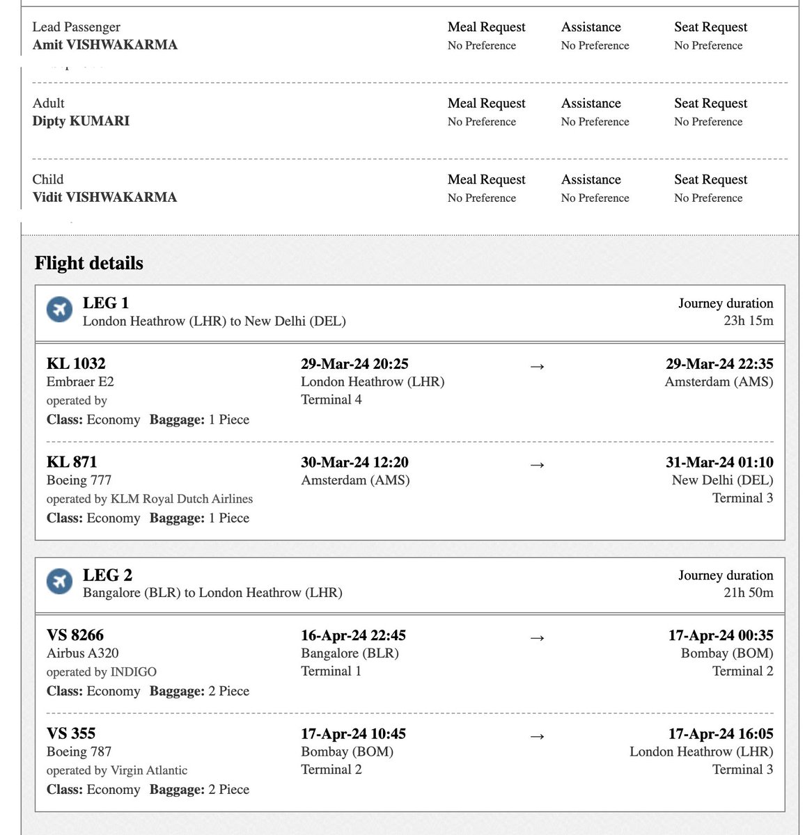 deeptiamit's tweet photo. @carltonleisure_ 
Made flight booking with option of direct return flights from BLR to LHR however dismayed to see the return was booked for totally different flights that were not even coming for search.
Customer care is not even listening and doing argument https://t.co/N6K1Ws7fDn