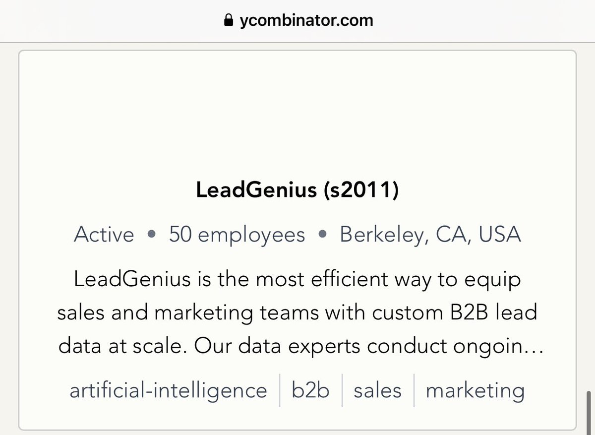 Congrats @montereyai and 5 other startups to be listed on YC’s top 100 AI startups! #proudinvestor 🌟 

@ppl_ai 
@DeepgramAI 
@thejerryapp 
@Cruise
@LeadGenius