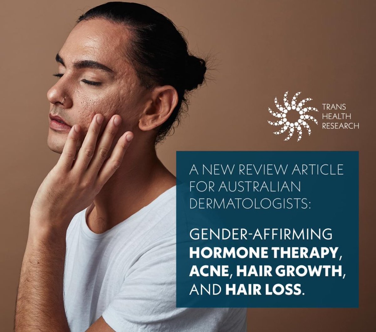🥁 Our latest review: #trans101 & #transhealth for #dermatologists 😊 We discuss latest #transresearch on effects of #HRT #GAHT on #acne, skin, #hair growth & loss. Plus, skin/hair with gender-affirming surgeries. 👉 doi.org/10.1111/ajd.14… #transgender #dermatology @UniMelbMDHS