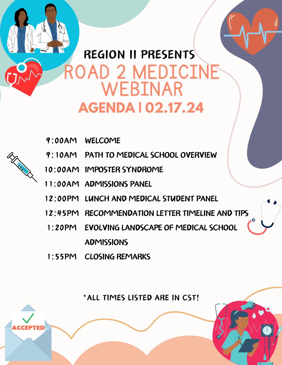 We’re excited to share the agenda for our upcoming Road 2 Medicine Webinar on February 17! Continue to register using the link in the bio!