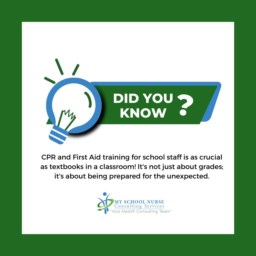 NurturingWellGF's tweet image. Did you know? CPR and First Aid training for school staff is as crucial as textbooks in a classroom! It&apos;s not just about grades; it&apos;s about being prepared for the unexpected. #SchoolSafetyFAQ #CPRFirstAidEssentials #FAQMonday