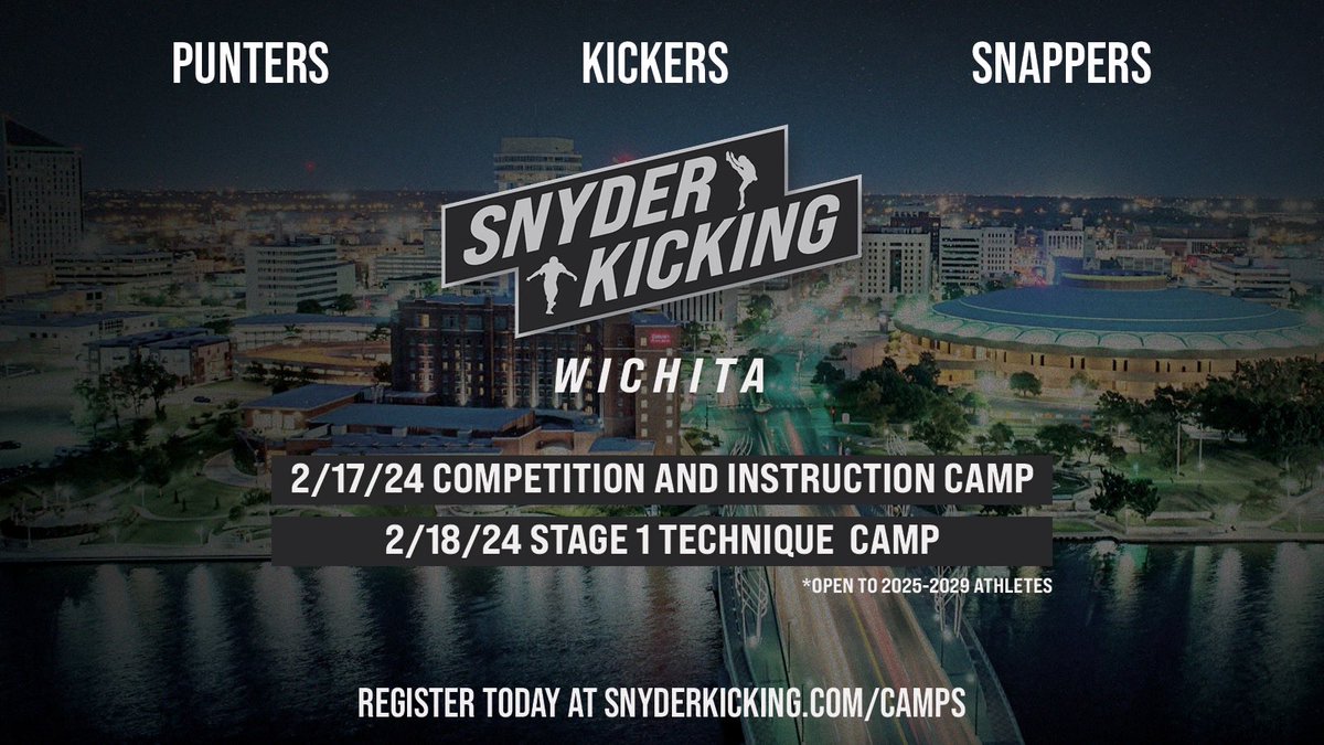 SnyderKicking's tweet photo. Had great camp this past weekend in KC. Looking forward to Wichita this weekend. https://t.co/vN0gf1y01W. #snyderkicking https://t.co/egEn5B4CTo