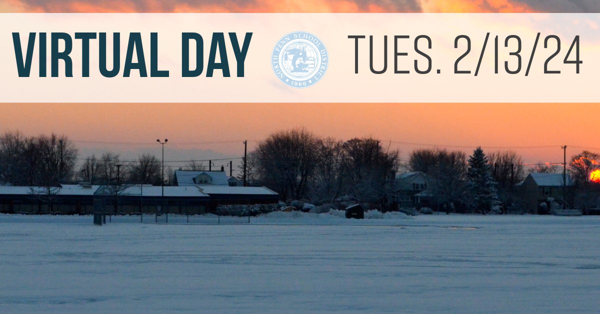 All NPSD schools will have an asynchronous virtual instructional day on Tuesday, February 13, 2024.

No transportation will be provided for public, outside services, or non-public schools.

Please check your email or npenn.org for additional information.